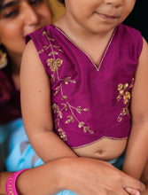 Mini Pattu Kids Crop Top and Skirt