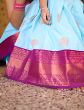 Mini Pattu Kids Crop Top and Skirt