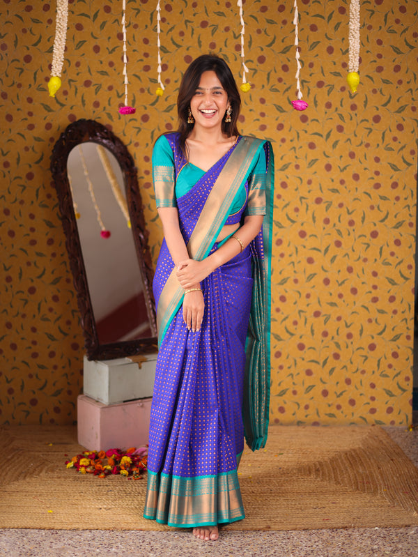 Semi Kanchi Silk Saree - Lakshadeepam