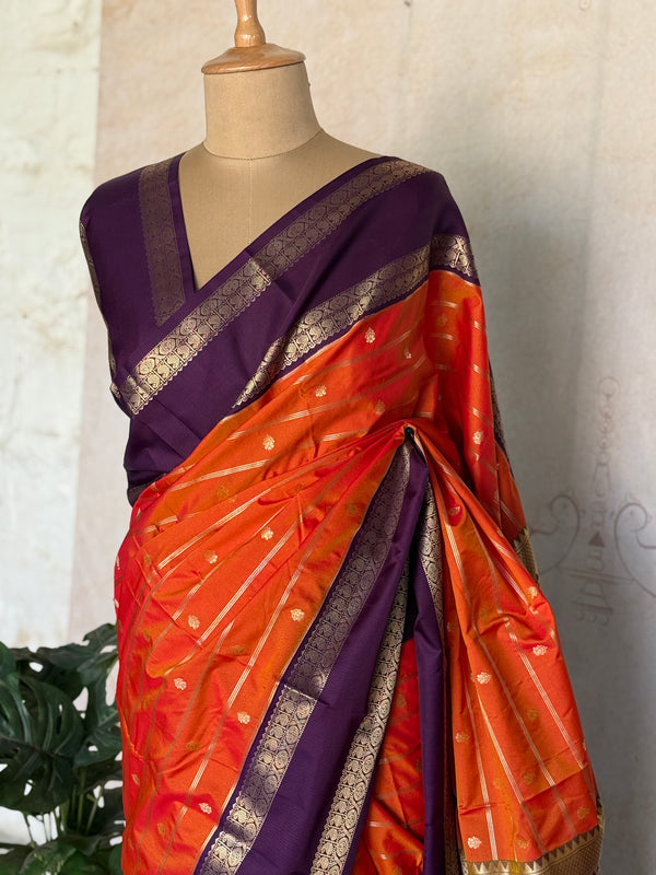 Semi Kanchi Silk Saree