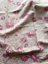 Cotton Kalamkari Saree with Contrast Running Blouse