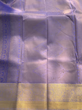 Semi Kanchi Silk Saree – Royal Blue & Lavender with Rich Zari Work