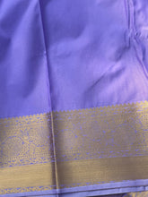 Semi Kanchi Silk Saree – Royal Blue & Lavender with Rich Zari Work