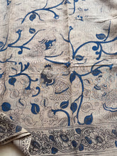 Rust Red Cotton Kota Kalamkari Saree with Bird & Floral Print | Lightweight Ethnic Saree with Contrast Blouse