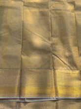 Semi Kanchi Silk Saree – Black & Beige with Rich Zari Work