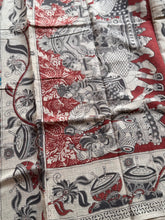 Kota Cotton Kalamkari Saree with Raja Rani Pallu & Ornate Border