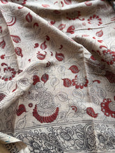 Kota Cotton Kalamkari Saree with Raja Rani Pallu & Ornate Border