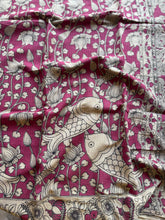 Kota Cotton Kalamkari Saree with Artistic Elephant Pallu