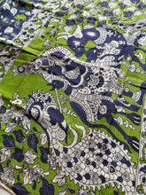 Kota Cotton Kalamkari Saree with Mythical & Floral Narrative Pallu