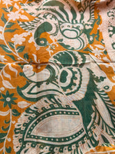 Kalahasti Pen Kalamkari Kota Saree – Mustard Orange Edition