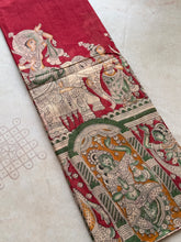 Kalahasti Pen Kalamkari Kota Saree – Red Edition