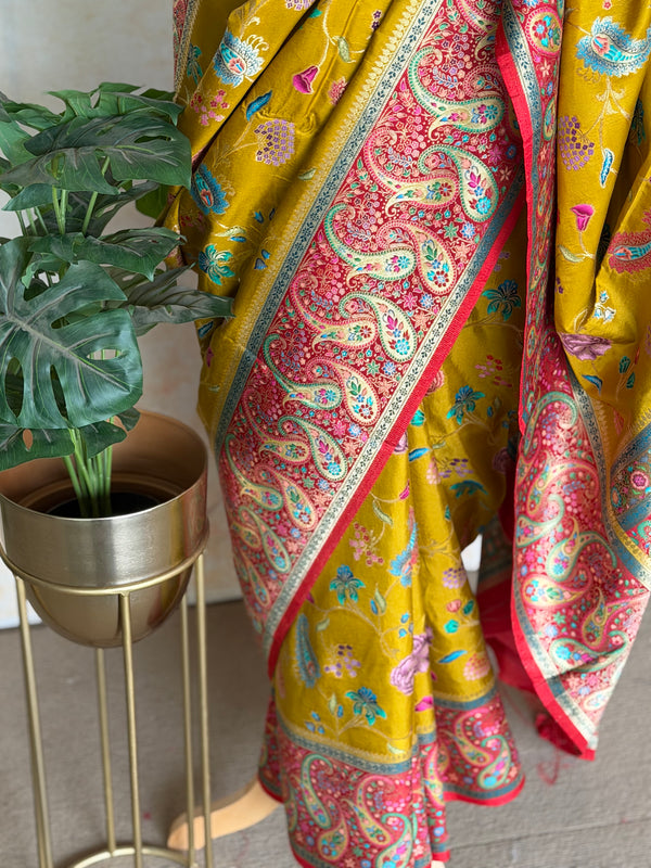 Antique Banarasi Pashmina with Grand Pallu