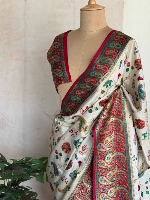 Antique Banarasi Pashmina with Grand Pallu