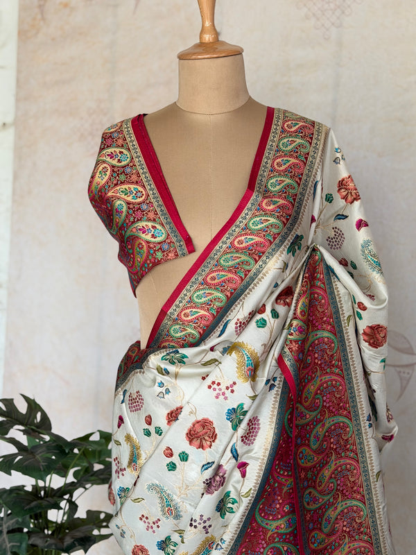 Antique Banarasi Pashmina with Grand Pallu
