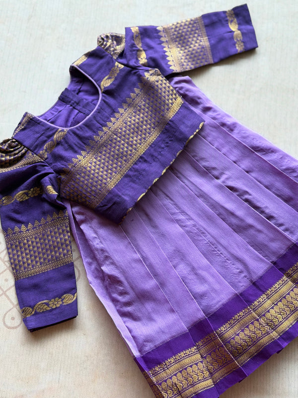 Aakriti Semi Silk Crop Top with Skirt Set - Festive Wear