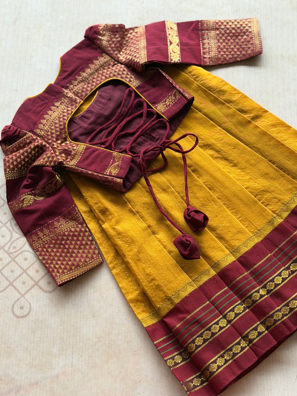 Aakriti Semi Silk Crop Top with Skirt Set - Festive Wear