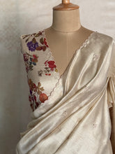 Vasiga - Ivory Bloom Tussar Saree