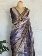 Pure Organza Digital Printed Saree with Embellished Border