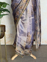 Pure Organza Digital Printed Saree with Embellished Border