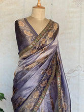 Pure Organza Digital Printed Saree with Embellished Border