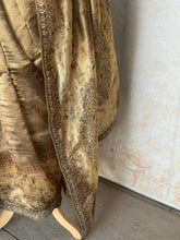 Pure Organza Digital Printed Saree in Antique Gold