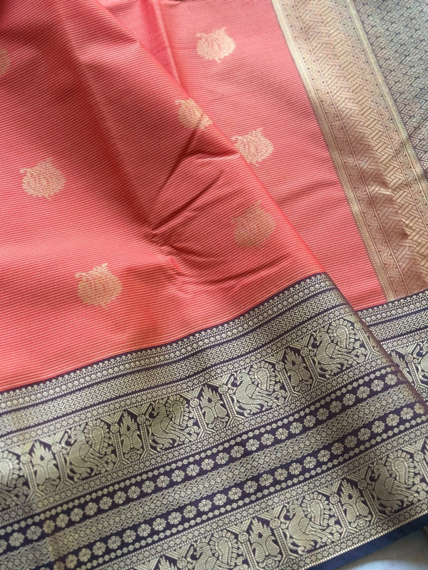 Semi Kanchi Silk Vairaoosi Saree with Double Border