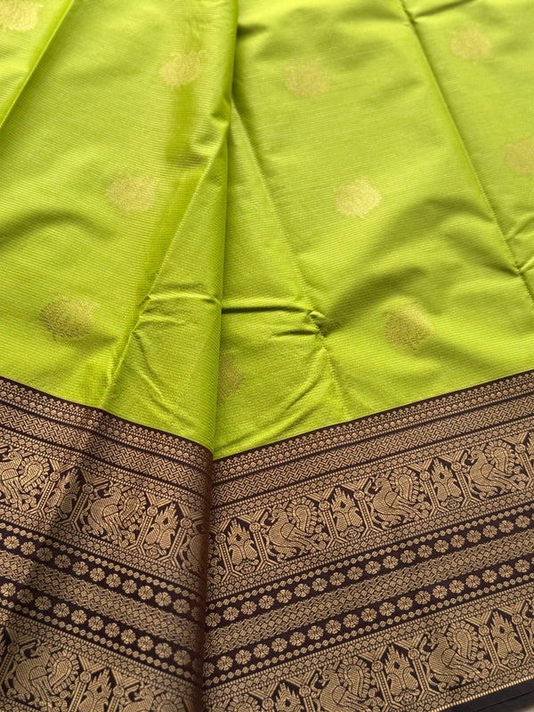 Semi Kanchi Silk Vairaoosi Saree with Double Border