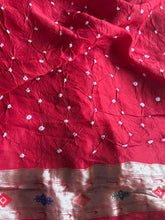 Krishvi - Pure Viscose Bandhini Saree With Paithani Border & Pallu
