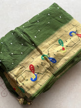 Krishvi - Pure Viscose Bandhini Saree With Paithani Border & Pallu