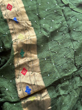Krishvi - Pure Viscose Bandhini Saree With Paithani Border & Pallu