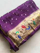 Krishvi - Pure Viscose Bandhini Saree With Paithani Border & Pallu