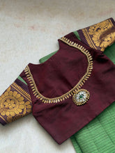 Chettinad Cotton Skirt with Mango Maala Crop Top – Traditional South Indian Ethnic Wear