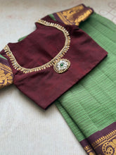 Chettinad Cotton Skirt with Mango Maala Crop Top – Traditional South Indian Ethnic Wear