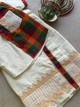 Vaishnav Boys Cotton Shirt & Dhoti Set with Chettinad Checks — Onam Edit