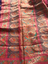 Pure Pashmina Banarasi Silk Saree – Plum Purple with Multicolour Floral & Peacock Pallu