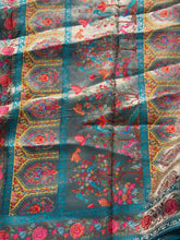Pure Pashmina Banarasi Silk Saree – With Multicolour Floral & Peacock Pallu