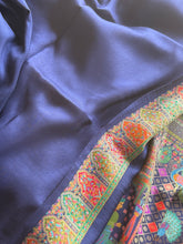 Pure Pashmina Banarasi Silk Saree – With Multicolour Floral & Peacock Pallu