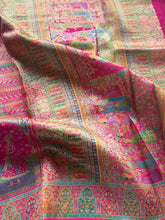 Pure Pashmina Banarasi Silk Saree – Pink Heritage Weave