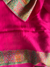 Pure Pashmina Banarasi Silk Saree – Pink Heritage Weave