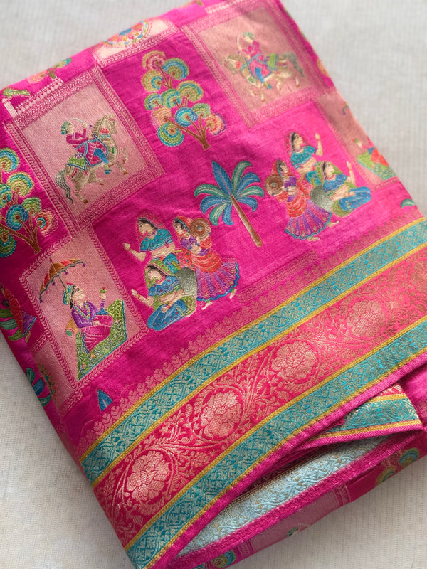 Pure Pashmina Banarasi Silk Saree – Heritage Weave