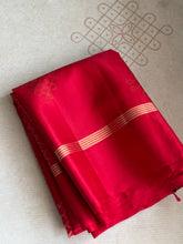 Pure Kanjivaram Soft Silk Saree – Vintage Red with Gold Zari