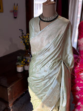 Pure Banarasi Katan Silk Saree – Mint Green