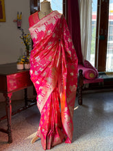 Pure Banarasi Katan Silk Saree – Dual Shade