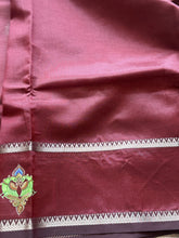 Narthaki - Mangalagiri Semi Silk Tanjore Handpainted Saree with Silver Temple Zari Border
