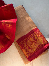 Nayanam – Zari Kattam Navy Sungudi Cotton Saree