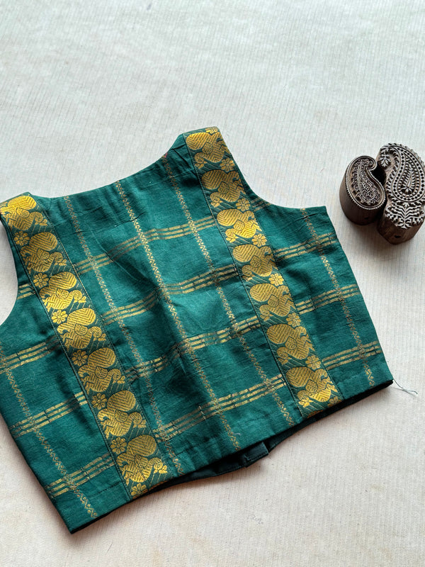 Nritya - Deep Green Veldhari Blouse
