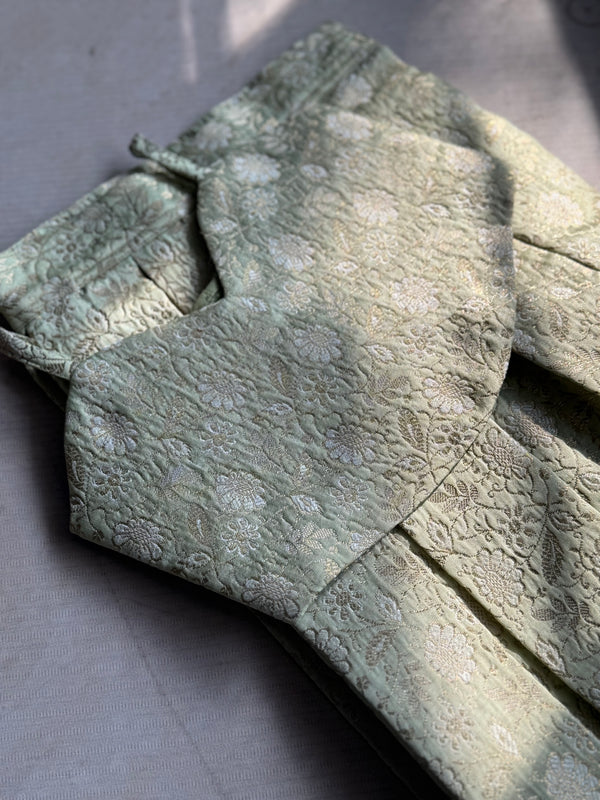 Shivanya - Brocade Banarasi Crop Top and Skirt