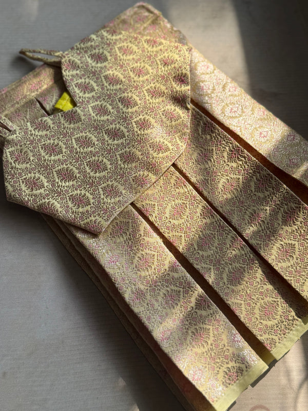 Shivanya - Brocade Banarasi Crop Top and Skirt