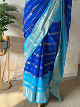 Mysore Crepe Silk Mubbagam Saree with Banarasi Brocade Blouse – Festive Ethnic Wear