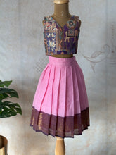 Taara Banarasi Embroidered Crop Top with Kanchi Cotton Skirt – Handcrafted Ethnic Set